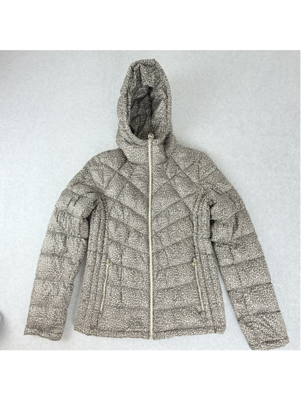 Michael Kors Packable Down Fill Puffer Hooded Jacket Coat Women's Size Small